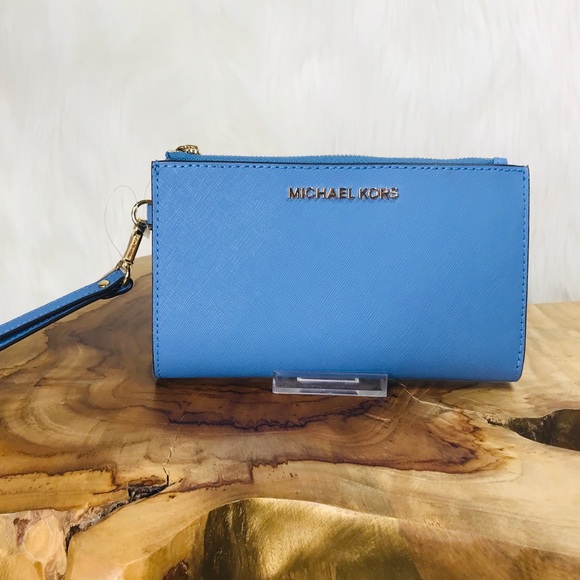 Michael Kors Jet Set Travel Double Zip Wristlet - Picture 1 of 8